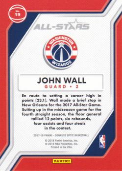2017-18 Donruss Optic - All Stars #19 John Wall Back