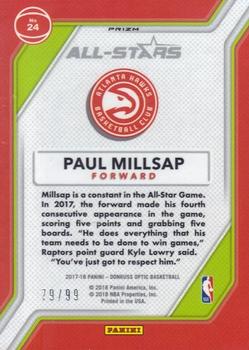2017-18 Donruss Optic - All Stars Red #24 Paul Millsap Back