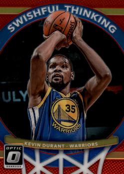 2017-18 Donruss Optic - Swishful Thinking Red #2 Kevin Durant Front