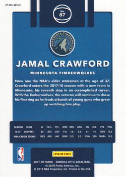 2017-18 Donruss Optic - Fast Break Holo #87 Jamal Crawford Back