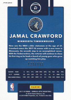 2017-18 Donruss Optic - Fast Break Orange #87 Jamal Crawford Back