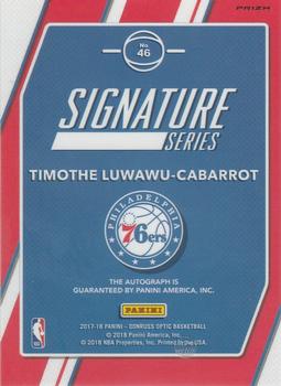 2017-18 Donruss Optic - Signature Series Holo #46 Timothe Luwawu-Cabarrot Back