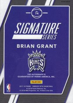 2017-18 Donruss Optic - Signature Series Purple #74 Brian Grant Back