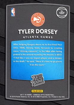2017-18 Donruss Optic - Rated Rookie Shock #157 Tyler Dorsey Back