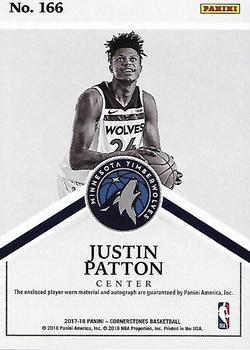 2017-18 Panini Cornerstones #166 Justin Patton Back