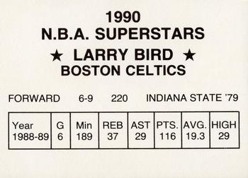 1990 N.B.A. Superstars (Black Back) (unlicensed) #NNO Larry Bird Back