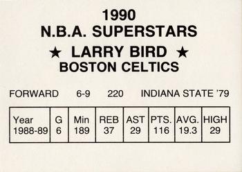 1990 N.B.A. Superstars (Black Back) (unlicensed) #NNO Larry Bird Back