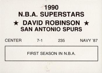 1990 N.B.A. Superstars (Black Back) (unlicensed) #NNO David Robinson Back