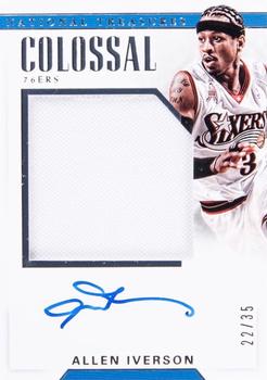 2017-18 Panini National Treasures - Colossal Jersey Autographs #CJA-AIV Allen Iverson Front