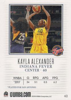 2018 Rittenhouse WNBA #42 Kayla Alexander Back