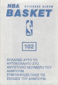 1991-92 Panini Stickers (Greek) #102 Kevin Willis Back