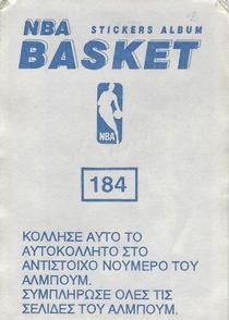 1991-92 Panini Stickers (Greek) #184 Gary Payton Back