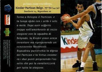 1997-98 Upper Deck Kinder Bologna #21 Kinder / Partizan Belgrado Back
