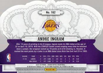 2017-18 Panini Crown Royale #162 Andre Ingram Back