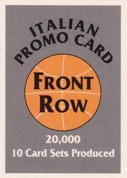 1991 Front Row - Italian/English Promos #NNO Steve Bardo Back