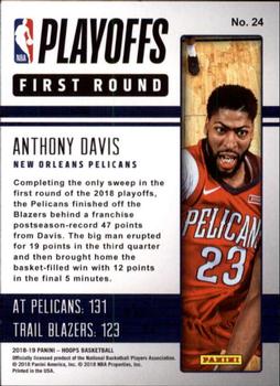 2018-19 Hoops - Road to the Finals #24 Anthony Davis Back