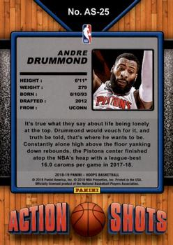 2018-19 Hoops - Action Shots #AS-25 Andre Drummond Back