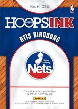 2018-19 Hoops - Hoops Ink #HI-OBS Otis Birdsong Back