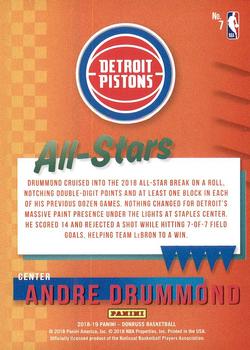 2018-19 Donruss - All-Stars #7 Andre Drummond Back