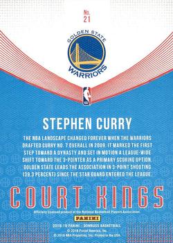 2018-19 Donruss - Court Kings #21 Stephen Curry Back
