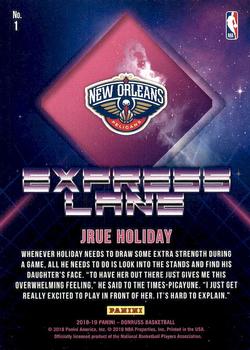 2018-19 Donruss - Express Lane #1 Jrue Holiday Back