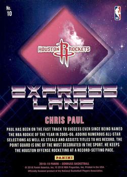 2018-19 Donruss - Express Lane #10 Chris Paul Back