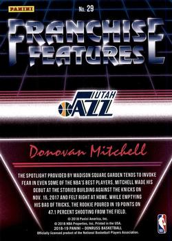 2018-19 Donruss - Franchise Features #29 Donovan Mitchell Back