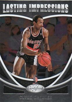 2018-19 Panini Certified - Lasting Impressions #LI-28 Clyde Drexler Front