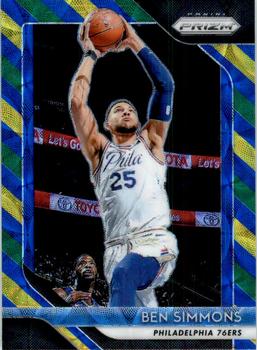 2018-19 Panini Prizm - Prizms Choice Blue Yellow and Green #219 Ben Simmons Front