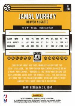 2018-19 Donruss Optic #60 Jamal Murray Back