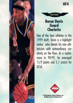 1999 Collector's Edge - Heir Force #HF4 Baron Davis Back