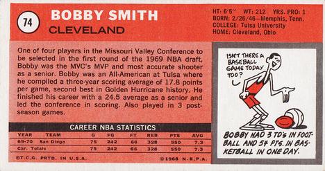 1970-71 Topps #74 Bobby Smith Back