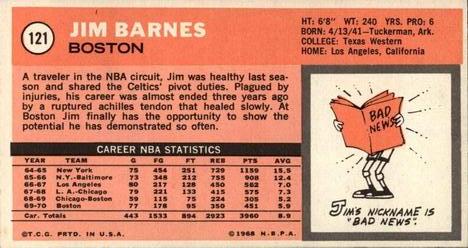 1970-71 Topps #121 Jim Barnes Back