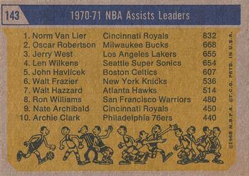 1971-72 Topps #143 Norm Van Lier / Oscar Robertson / Jerry West Back