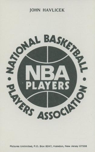 1973-74 NBA Players Association Postcards #NNO John Havlicek Back