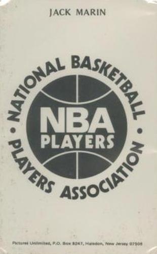 1973-74 NBA Players Association Postcards #NNO Jack Marin Back