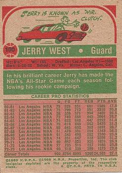 1973-74 Topps #100 Jerry West Back