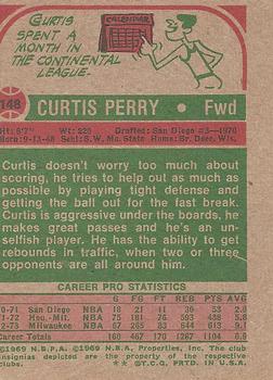 1973-74 Topps #148 Curtis Perry Back