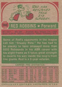 1973-74 Topps #193 Red Robbins Back