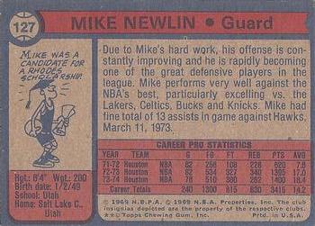 1974-75 Topps #127 Mike Newlin Back