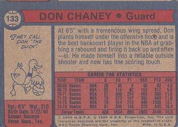 1974-75 Topps #133 Don Chaney Back