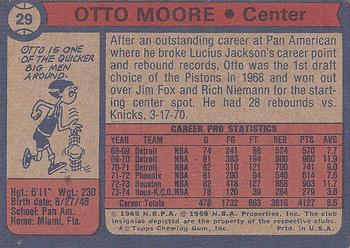1974-75 Topps #29 Otto Moore Back