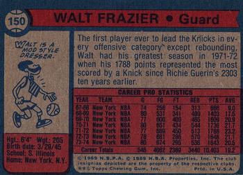 1974-75 Topps #150 Walt Frazier Back
