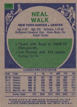 1975-76 Topps #19 Neal Walk Back
