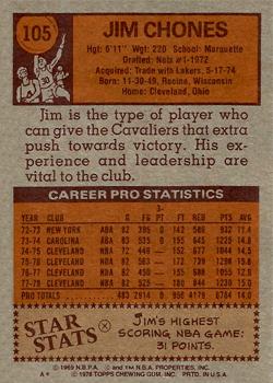 1978-79 Topps #105 Jim Chones Back