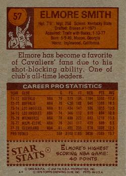 1978-79 Topps #57 Elmore Smith Back