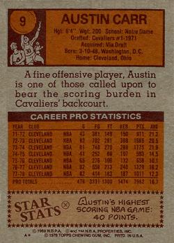 1978-79 Topps #9 Austin Carr Back