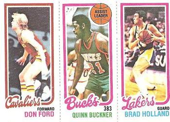 1980-81 Topps #55 / 138 / 145 Don Ford / Quinn Buckner / Brad Holland Front