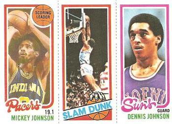 1980-81 Topps #112 / 194 / 264 Mickey Johnson / Lloyd Free / Dennis Johnson Front