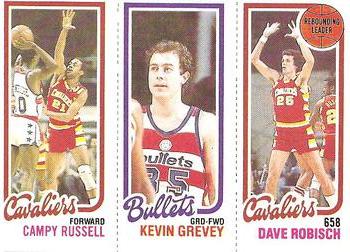 1980-81 Topps #52 / 58 / 247 Campy Russell / Kevin Grevey / Dave Robisch Front